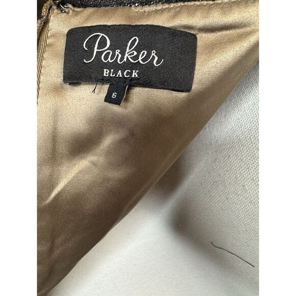 Parker Woman’s Guayana Sleeveless V Neck Cocktail Dress Bronze Sz 6 Y2K Revolve - Picture 8 of 10